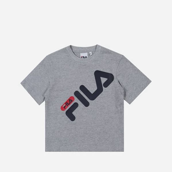 Camisetas Fila Rapaz Cinzentas - Fila Pisa Crew Neck S/S En Portugal,ETLM-71526